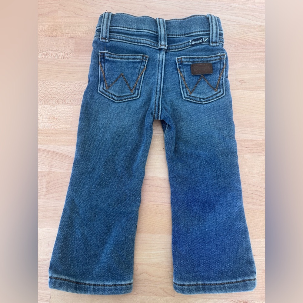 Wrangler LITTLE BOY'S STITCHED POCKET WESTERN JEAN bootcut Blue Denim Jeans